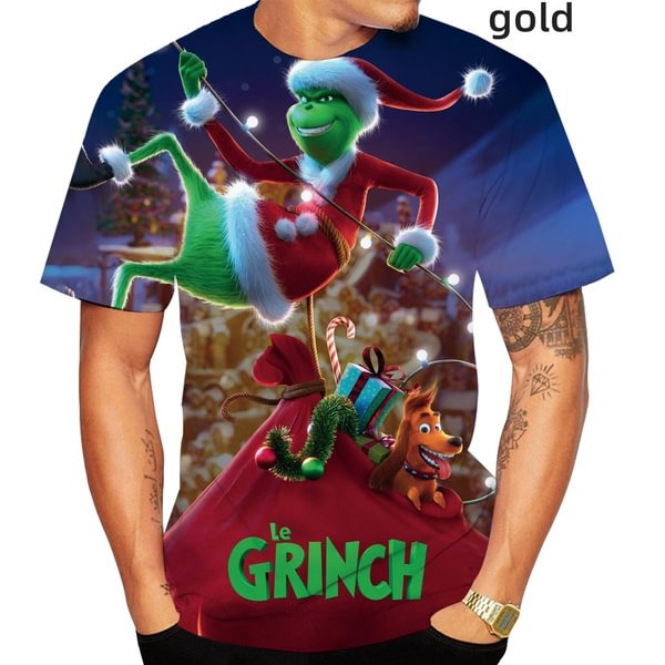 Funny 3D T Shirt Print How The Grinch Stole Christmas Cool Summer T Shirt for Men/women Casual Short Sleeve Round Neck Tops - Life is Beautiful for You - SheChoic