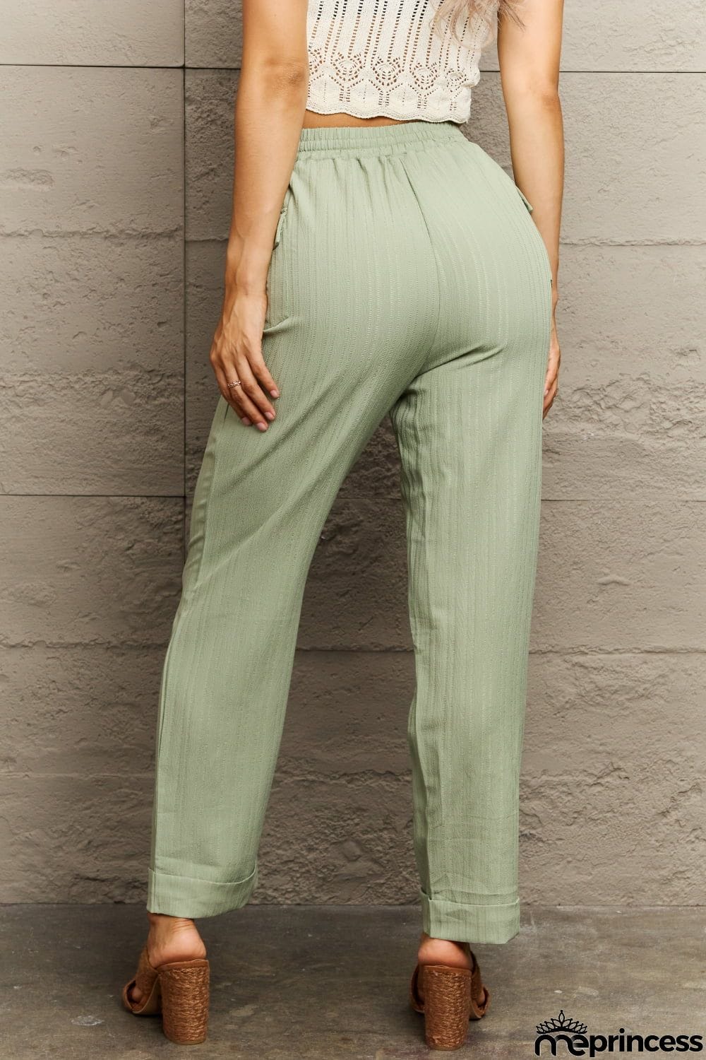Tie Waist Long Pants