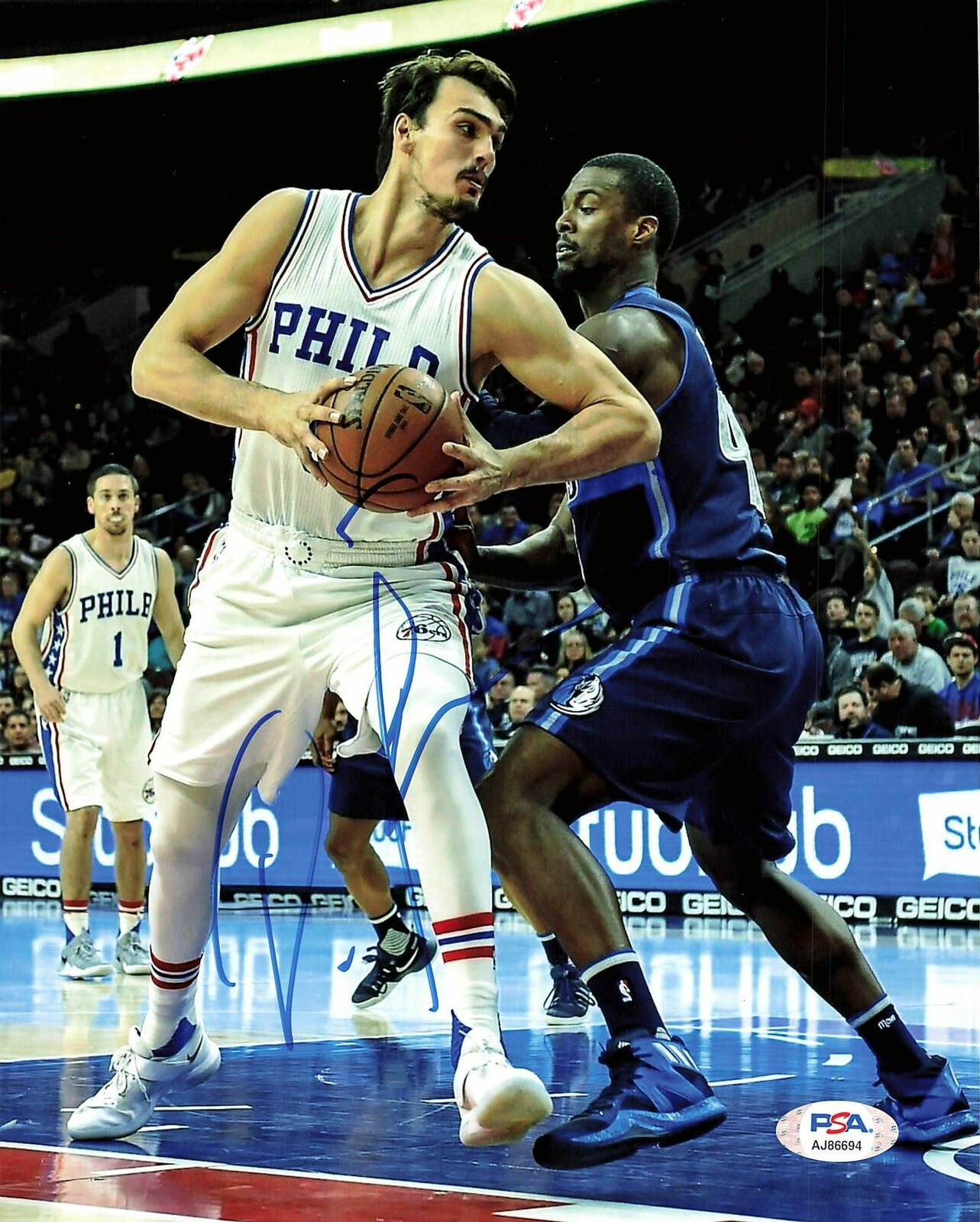 Dario Saric signed 8x10 Photo Poster painting PSA/DNA Philadelphia 76ers Autographed