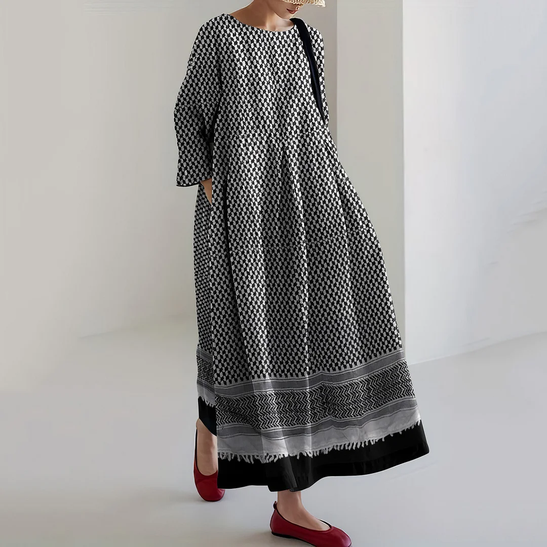 We Hope Peace Forever And Be Freedom Art Linen Blend Maxi Dress