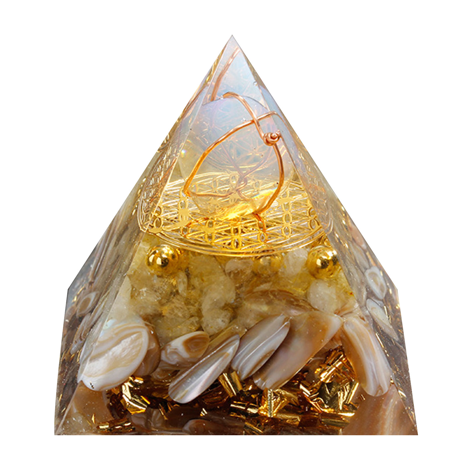 

6cm Natural Orgonite Pyramid Chakra, 501 Original