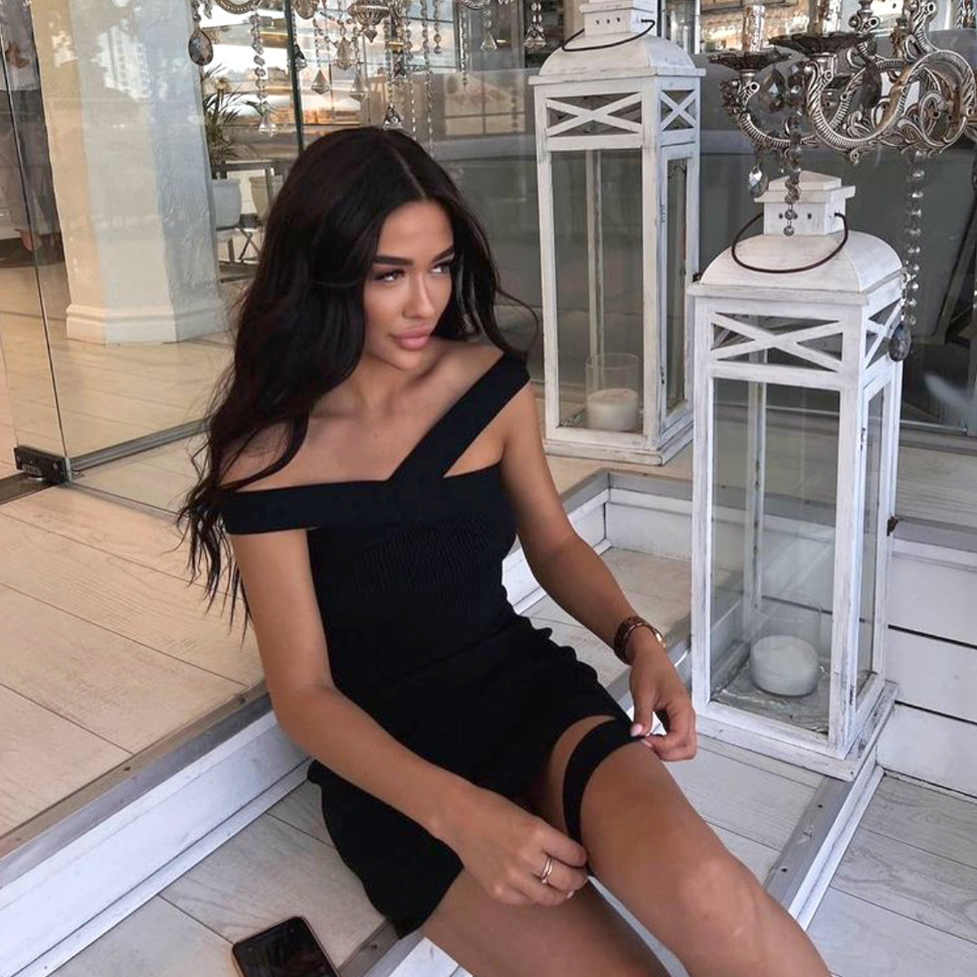 Ootddress Off Shoulder Knit Dress For Women Halter Bandage Knitted Slim Bodycon Dresses Knitwear Sundress Beach Party Mini Dress