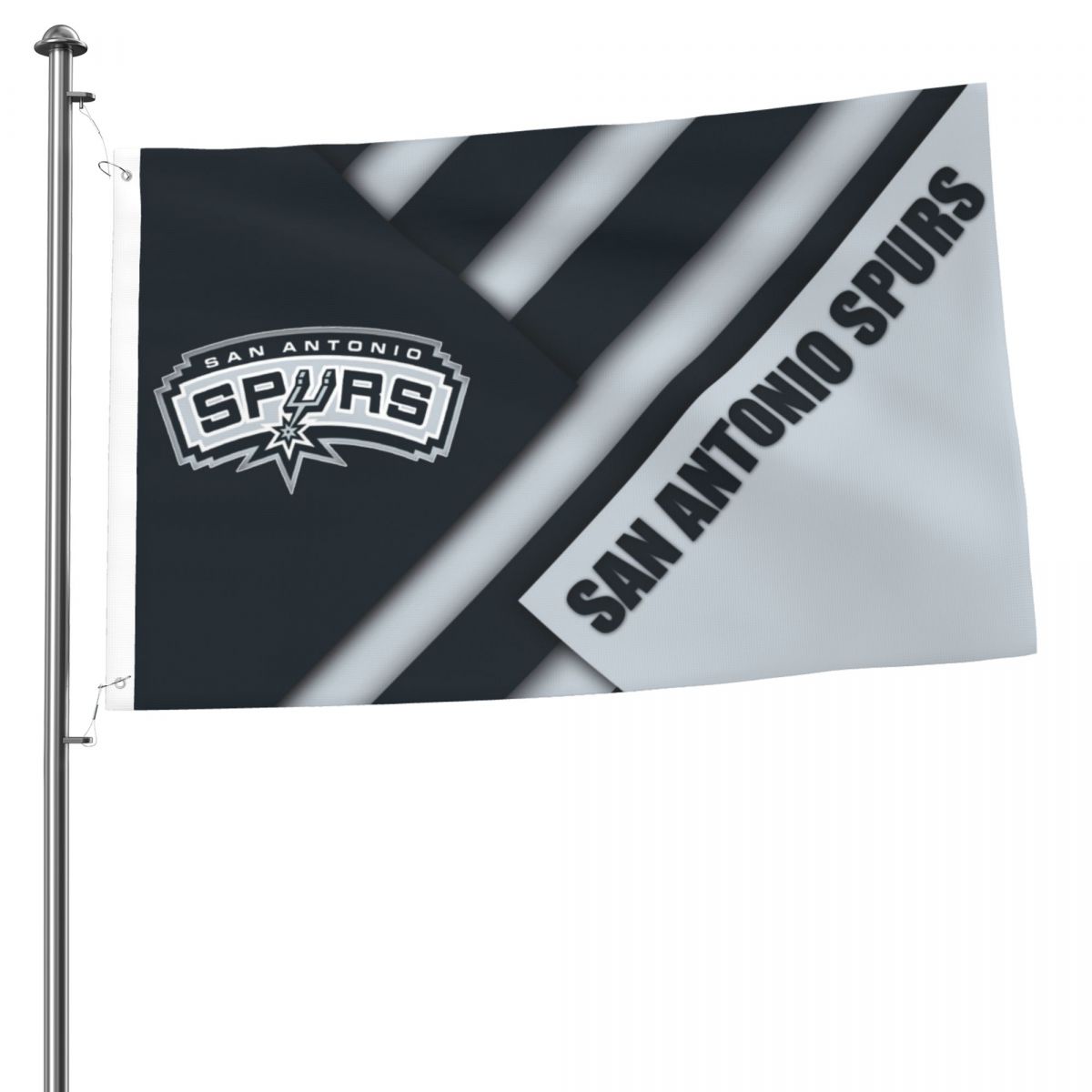 San Antonio Spurs Icon Logo Text 2x3FT Flag