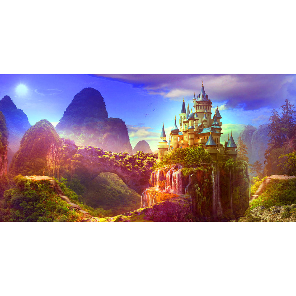 

Castle Scenery - Round Drill Diamond Painting - 80*40CM (Big Size), 501 Original