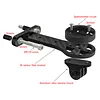 Carbon Fiber Extended Out-Front Mount Bike Computer Mount Cycling Bicycle Computer Holder for Garmin Bryton and Sports Action Camera