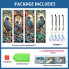 (US Local)4Pcs Special Shape Flowers Crows 5D DIY Diamond Painting Bookmark for Adults