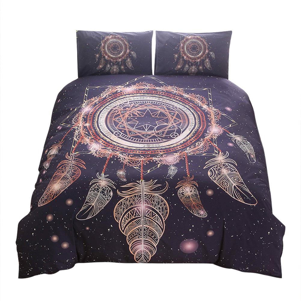 

3pcs Constellation Dream Catcher Printed Quilt Cover Pillowcase Set (Full, 501 Original