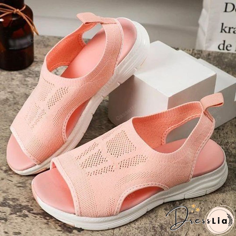 Summer Sport Sandals Washable Slingback Orthopedic Slide Women Platform Sandals Soft Wedges Shoes Casual Footwear