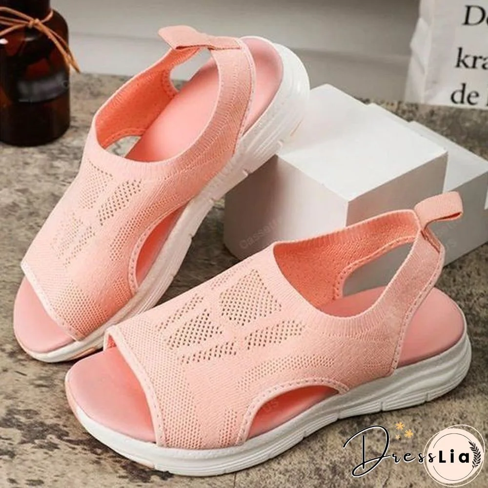 Summer Sport Sandals Washable Slingback Orthopedic Slide Women Platform Sandals Soft Wedges Shoes Casual Footwear