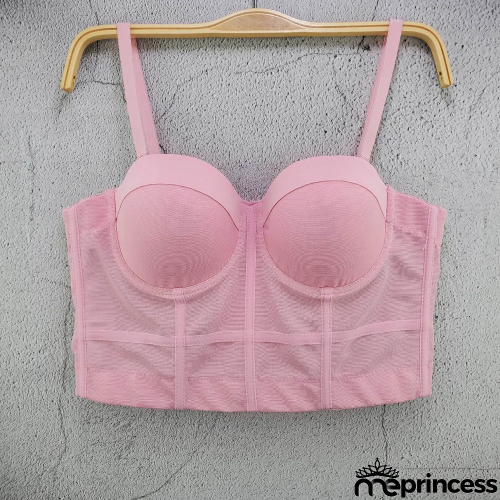 Thin Sexy Tight Fitting Style Cutout Halter Neck Corset Tank Top Women's Crop Short Strapless Top Wrap