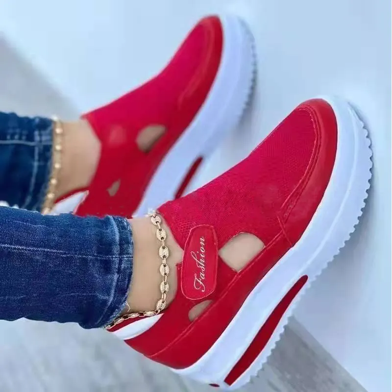 Breakj Breakj Casual Single-Shoe Women In The Spring Of 2025 New Light Bleed Magic Stick Thick Bottom Breathable Daily Single Shoes