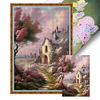 【Limited Stock Sale】(Big Size) Pink Fantasy Castle - 11CT Stamped Cross Stitch 50*75cm/19.69*29.53in