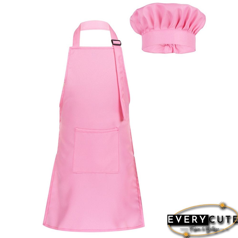 Children Kids Halloween Cosplay Outfits Adjustable Apron and Chef Hat Set for Kitchen Cooking Baking Painting