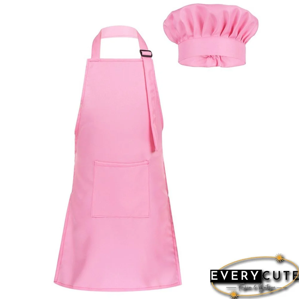 Children Kids Halloween Cosplay Outfits Adjustable Apron and Chef Hat Set for Kitchen Cooking Baking Painting