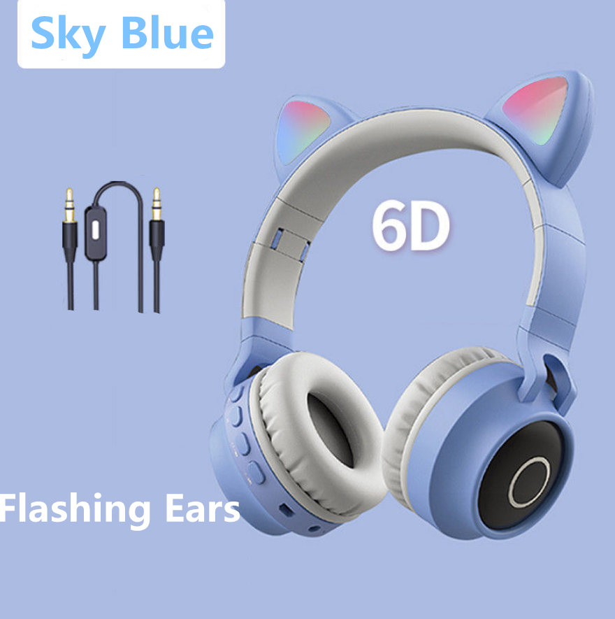 5 Colors of Glowing Cat Ear Wireless Bluetooth Headset SP15126
