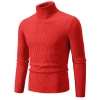 2023 Men's Turtleneck Striped Bottoming Sweater