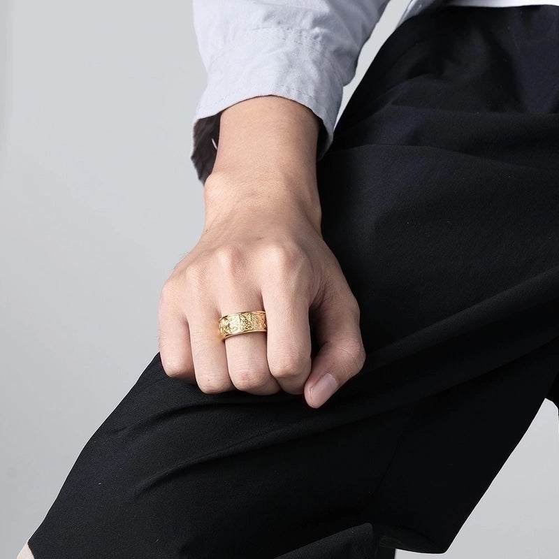 Fashion Celtic Knot Titanium Steel Celtic Wolf Men’s Ring