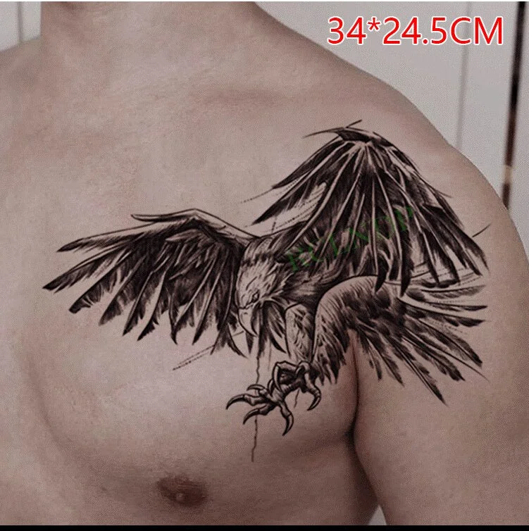Waterproof Temporary Tattoo Sticker Dragon Chinese Style Big Size Back Arm Fake Tatto Flash Tatoo Body Art for Men Women