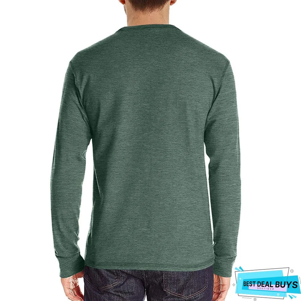 Men's Wear Long Sleeve T-Shirt Round Neck Bottoming Shirt