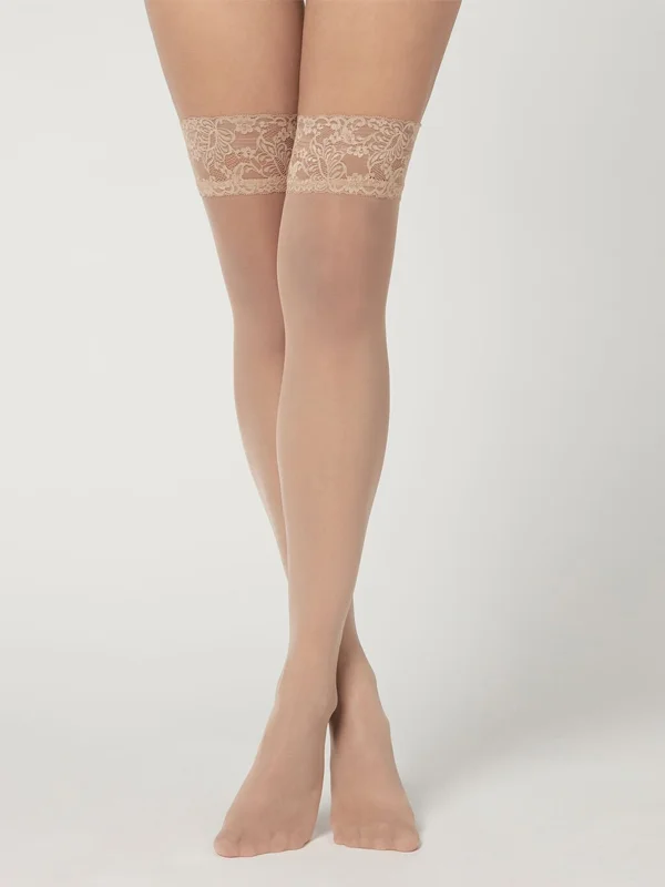 Over The Knee Lace Plain Stockings