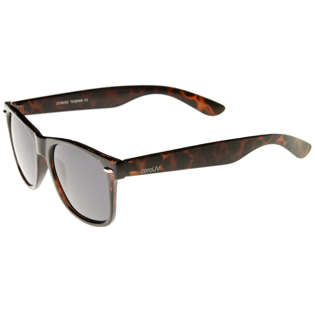 Retro Wide Temple Lens Horn Rimmed glasses 55mm