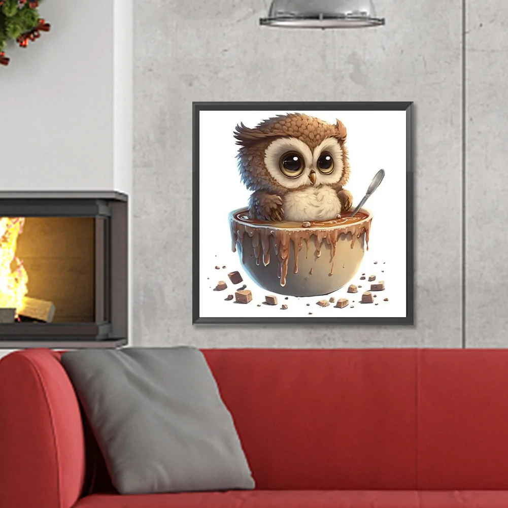 Full Round Diamond Painting 30*30cm - Owl