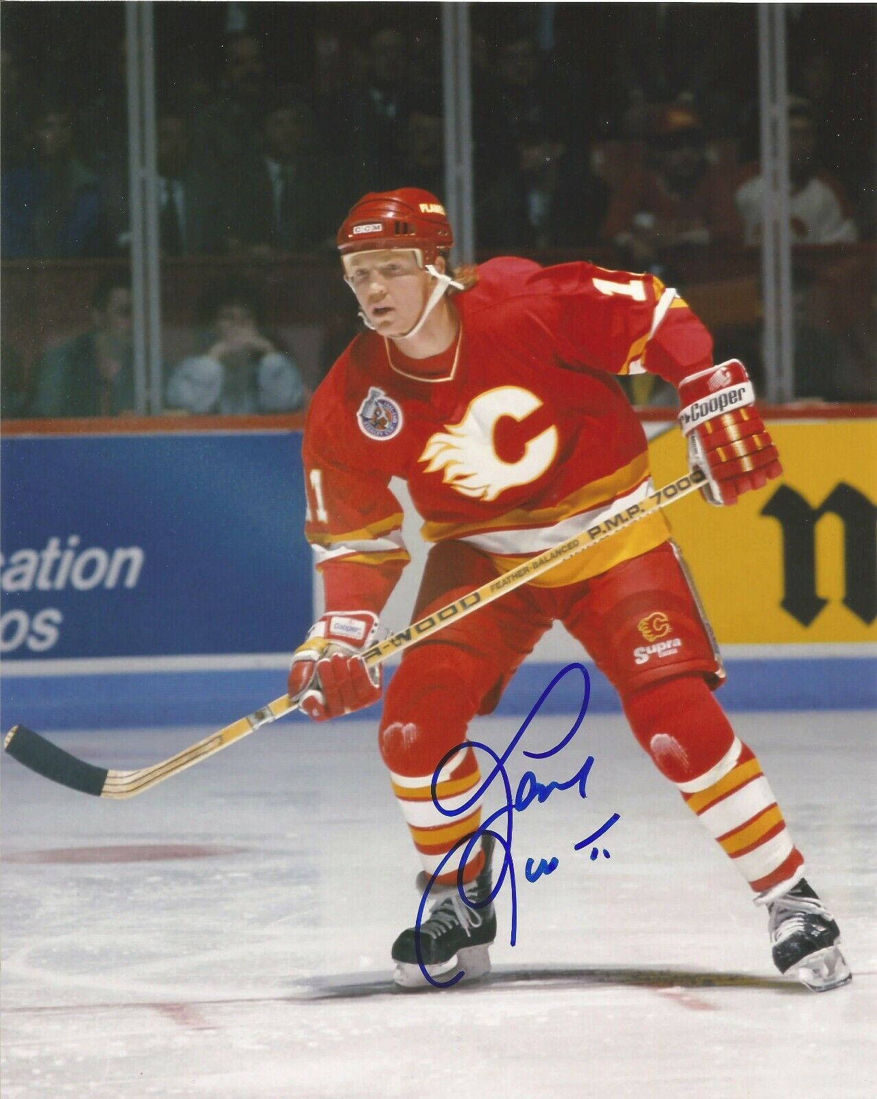 GARY LEEMAN SIGNED GALGARY FLAMES 8x10 Photo Poster painting with COA