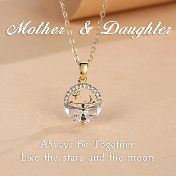 🔥Last Day Promotion 70% OFF - ⭐Star & Moon Necklace🌙 - Mother & Daughter 👩👧 Forever Together