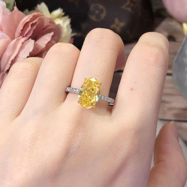 Natural Citrine Sparkling Ice Flower Round Ring