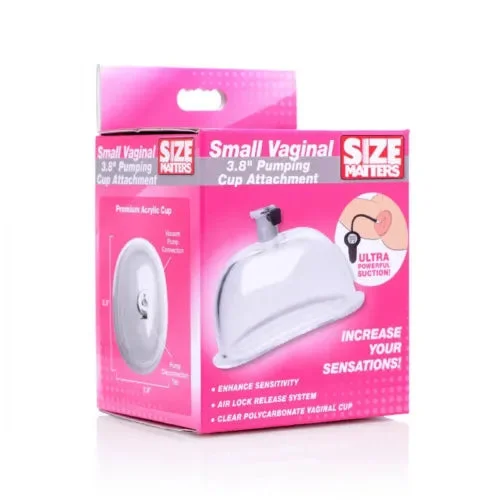 pornhint Pornhint Size Matters 3.8" Small Pussy Pump Cup Sensation Enlargement Accessory | Clear