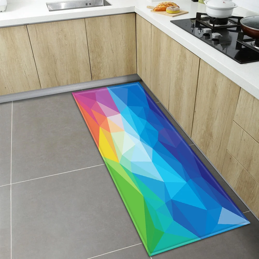 Modern Kitchen Mat Home Entrance Doormat Hallway Bathroom Anti-Slip Long Rug Bedroom Living Room Balcony Floor Decoration Carpet