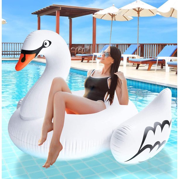 Giant Inflatable Swan Pool Float、、sdecorshop