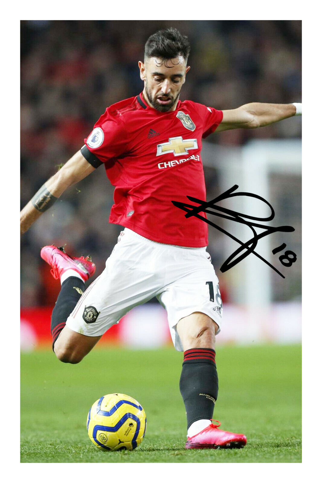 Bruno Fernandes Signed A4 Autograph Photo Poster painting Print Manchester United Football FC