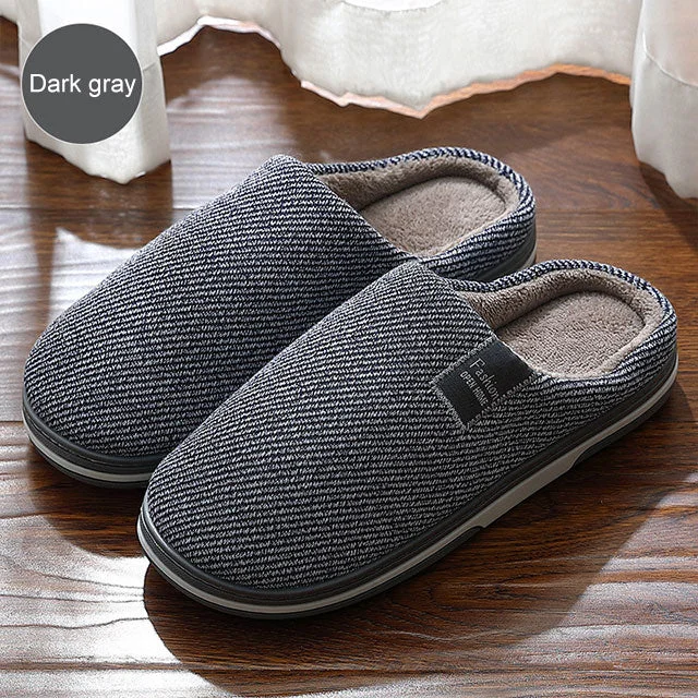 House slippers Man Warm Plush Memory foam Non-slip Super Soft Home Slippers  for Men High quality Indoor shoes Male Size 45-46