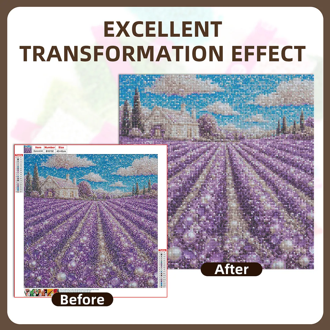 Lavender Pearl Full DIY 5D Round Drill Gem Art Diamond Painting Kits 15.75x15.75 in Diamond Dots Paintings Picture Arts Craft Diamond Art Kits for Adults Beginner Home Wall Decor
