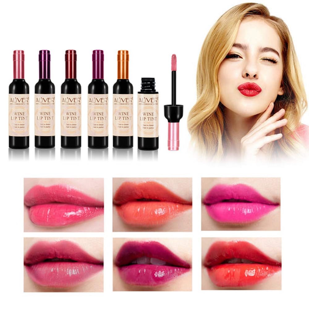 Shecustoms™ 6 Colors Unique Waterproof Wine Lip Tint Set Matte Lipstick