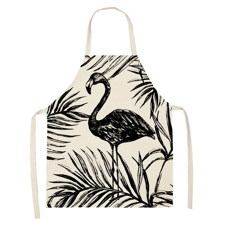 Linen Kitchen Apron - Tropical Plant letclo 