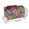 5D DIY Diamond Painting Art Decorative Storage Box Wood Storage Clutch (Flower)