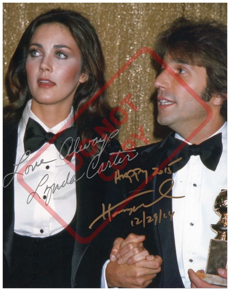 Lynda Carter Henry Winkler Wonder Woman 8.5x11 Autographed Signed Reprint Photo Poster painting