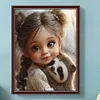 Diamond Painting-DIY Full Round Drill Cute Doll