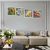 (4er-Pack) Blumen - speziell geformtes Diamantgemälde - 30*30cm