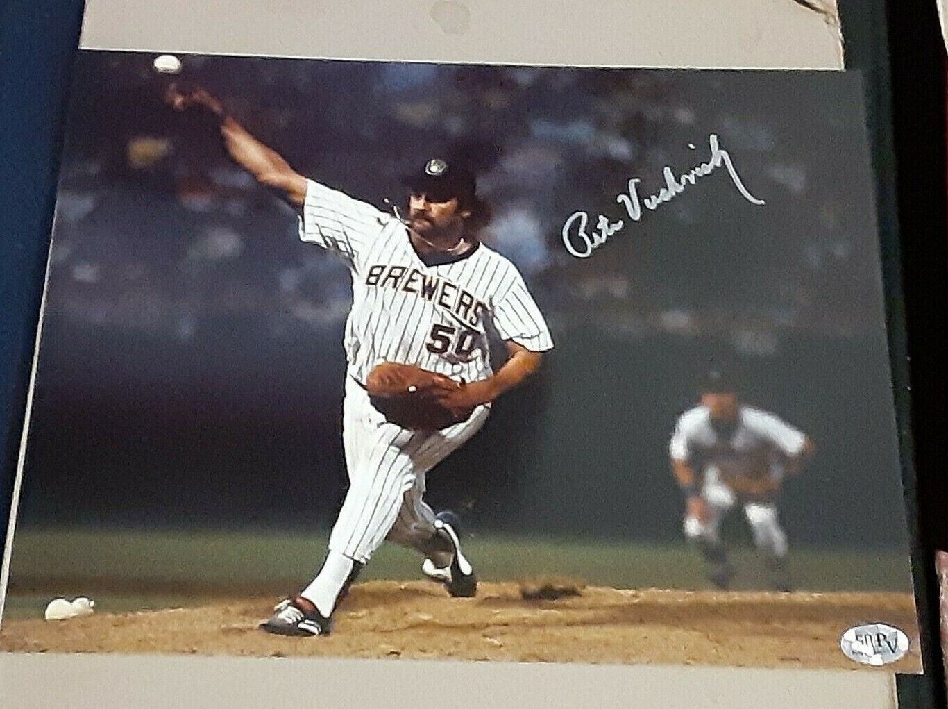 PETE VUCKOVICH MILWAUKEE BREWERS CY WINNER SIGNED AUTOGRAPHED 8x10 Photo Poster painting LOF/COA