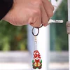 10pcs DIY Diamond Painting Keychain Set Xmas Gnome Kits