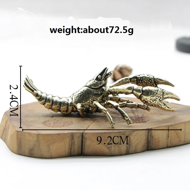 Athvotar Artificial Simulation Animals Lobster Miniature Figurines Lifelike Crayfish Shrimp Doll Toy Vintage Tea Pet Desktop Decor