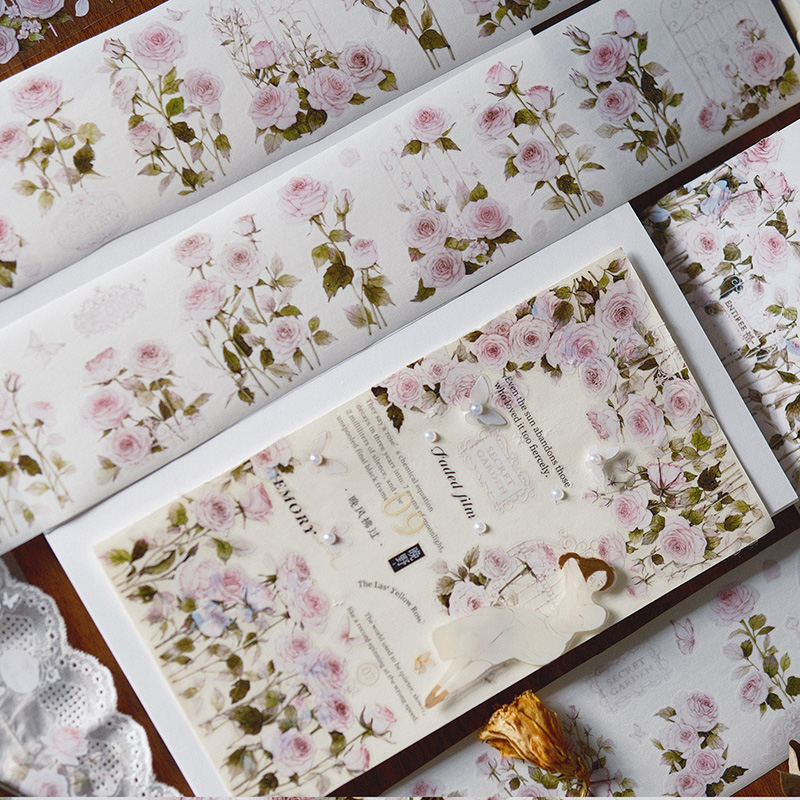 PET 테이프 - 60mm*6m 빈티지 식물 꽃 창문