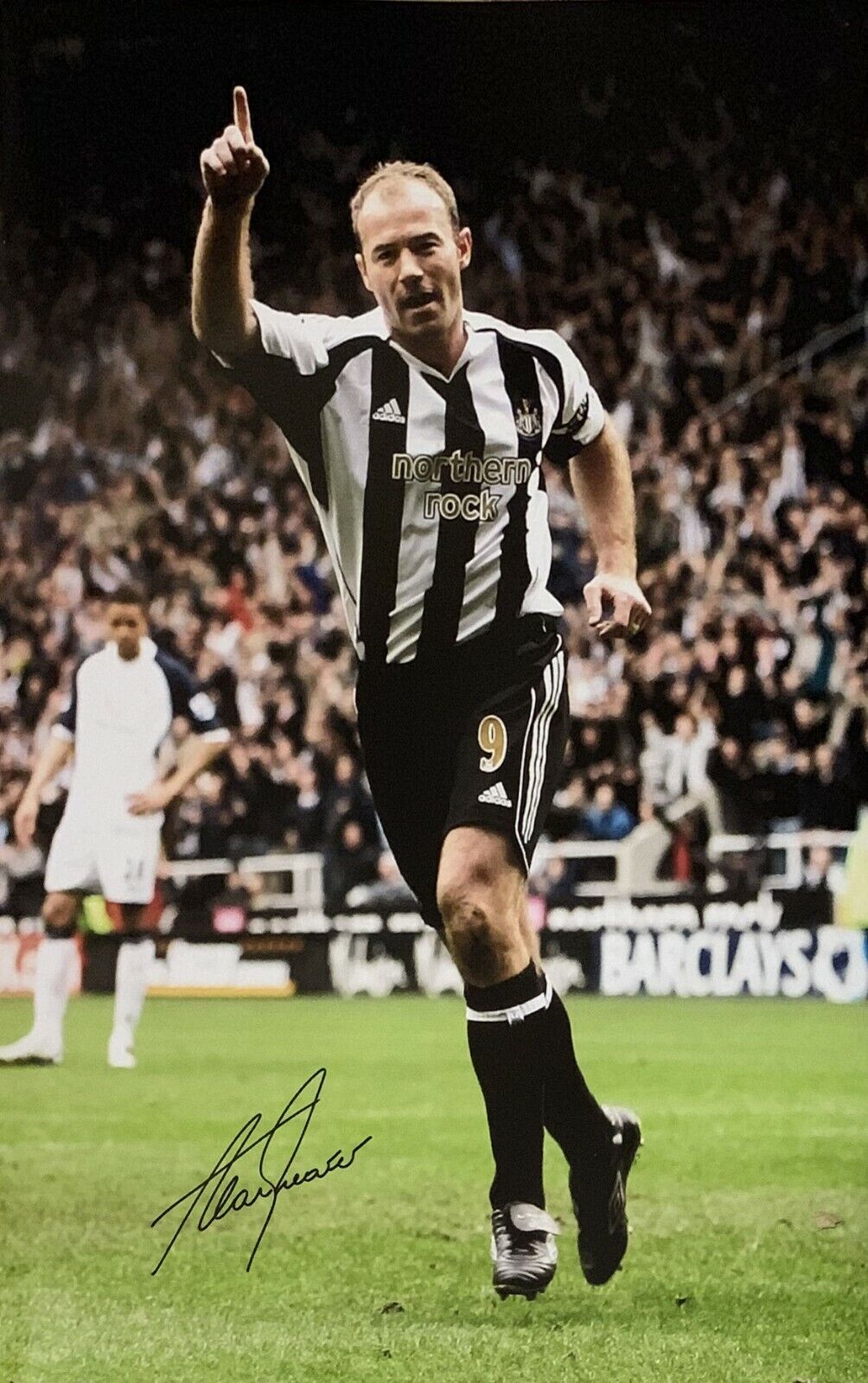 ALAN SHEARER SIGNED Photo Poster painting NEWCASTLE UNITED GIANT 30x20 FOOTBALL TOON COA & PROOF