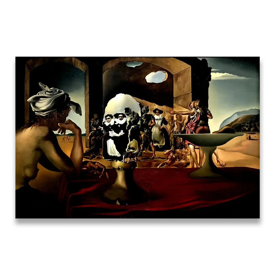 Salvador Dali Canvas Art Print Poster The Waves Book Sailboat Picture Canvas painting Diary of Discovery by Vladimir Kush