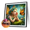 Diamond Painting-DIY Full Round Drill Girl(40x40cm)