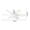 40w/200-2000lm Small Ceiling Fan with Lights with Remote Control Breeze Fan Light Three Color Temperature Options for Living Room Study & Household Use