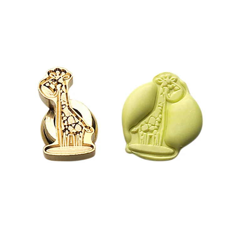 Special-shaped Copper Head Relief Stamp Head for Wedding Card (Giraffe)